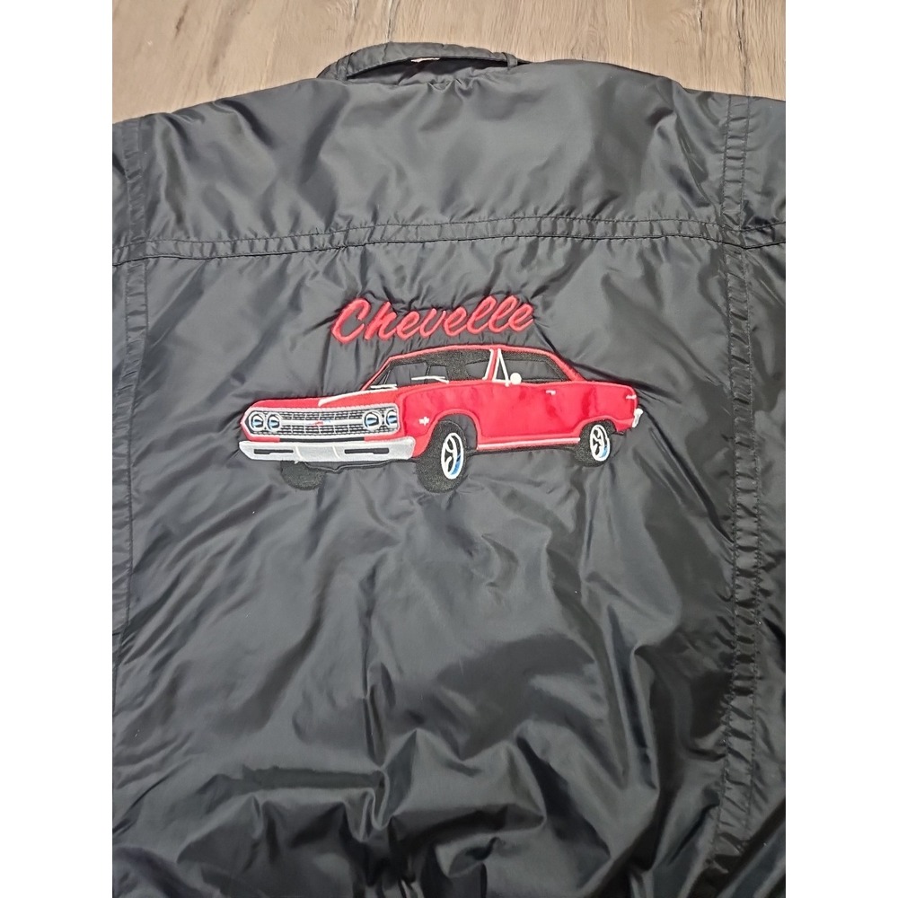 Vintage Swingster Size XL Mens Black Chevrolet Chevelle‎ Embroidered Coat 1310